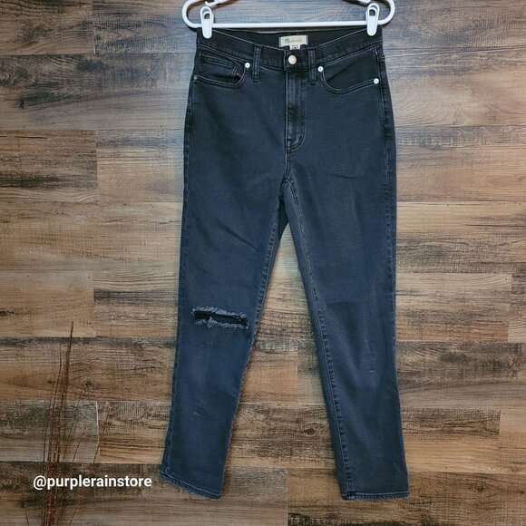 Madewell Jeans Size 29 The Girl Jean Mid Rise Stretch Denim Adolpha Wash NG824 - Picture 1 of 12